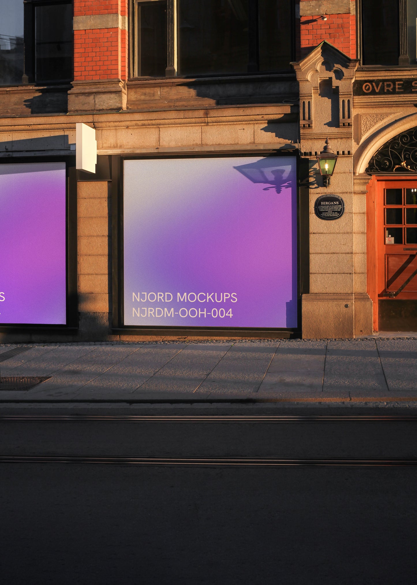 Large format billboard mockup in Oslo Norway